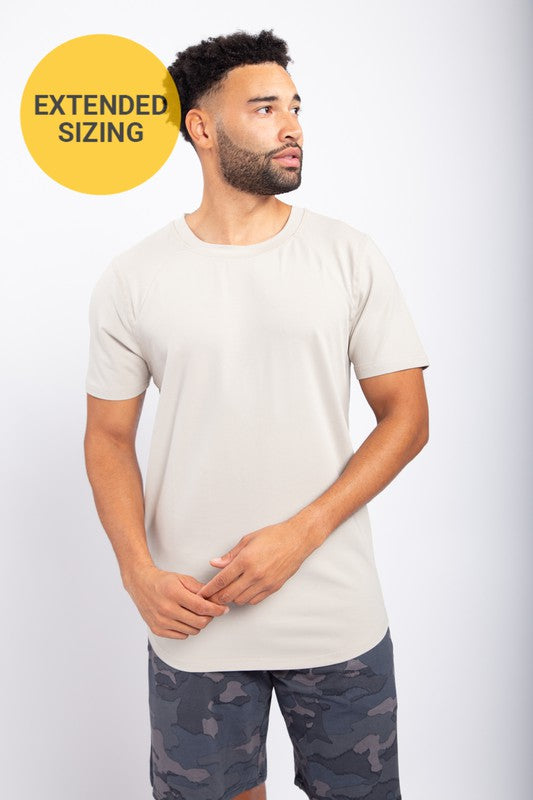 EXTENDED Tee with Curved Hem