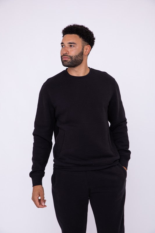 Fleece-Lined Sweatshirt with Zip Pockets