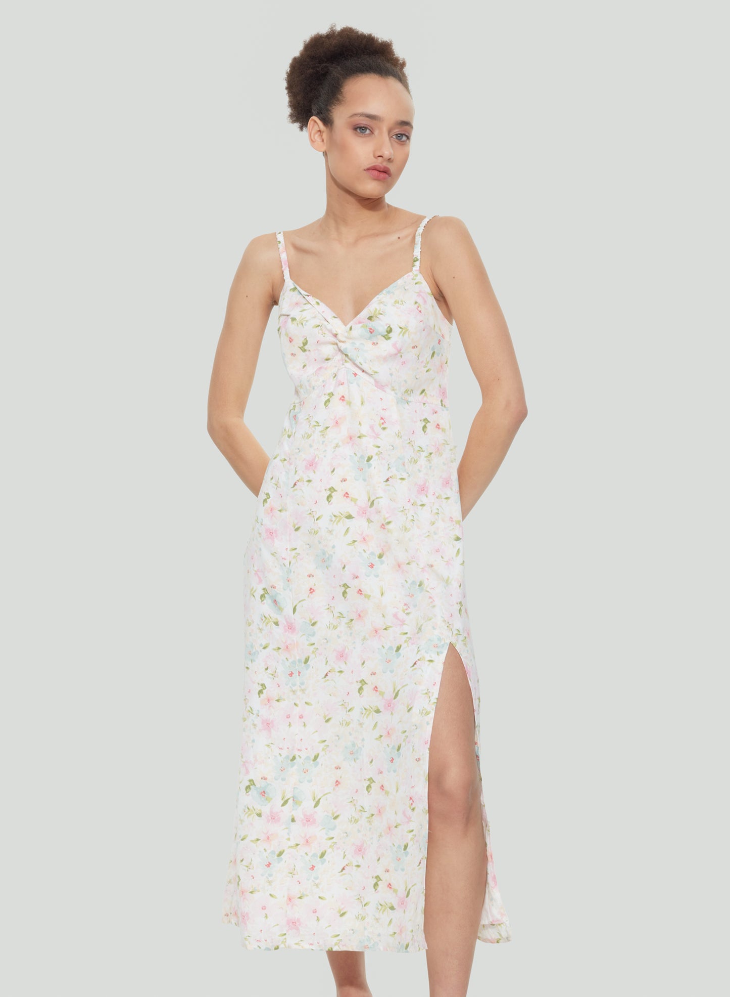 Dex Buy Me Flowers Twist Front Dress - 21 Kouture