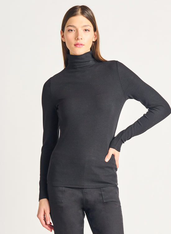 No Issues Ribbed Mock Neck