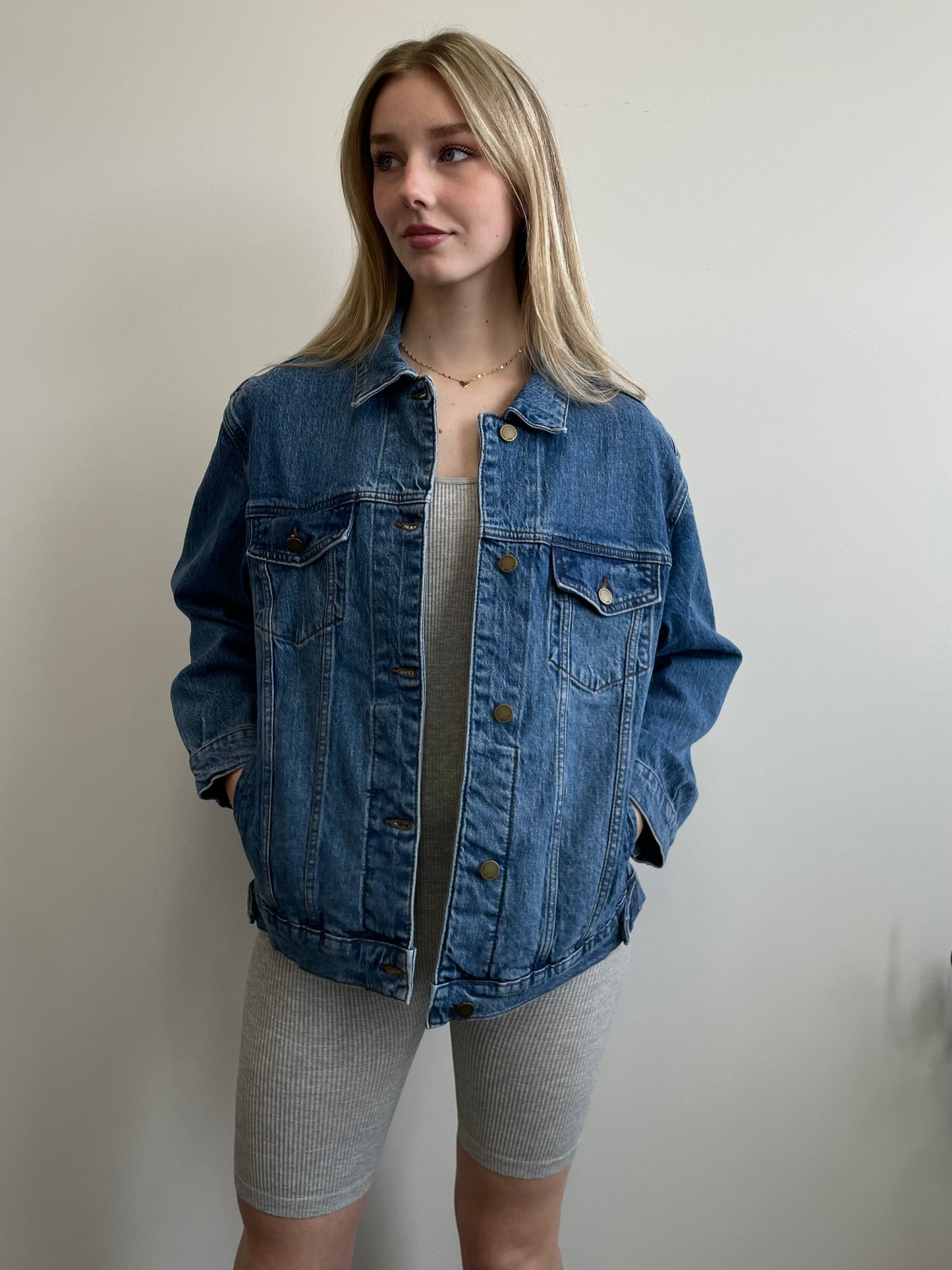 Traveler Oversized Denim Jacket - 21 Kouture