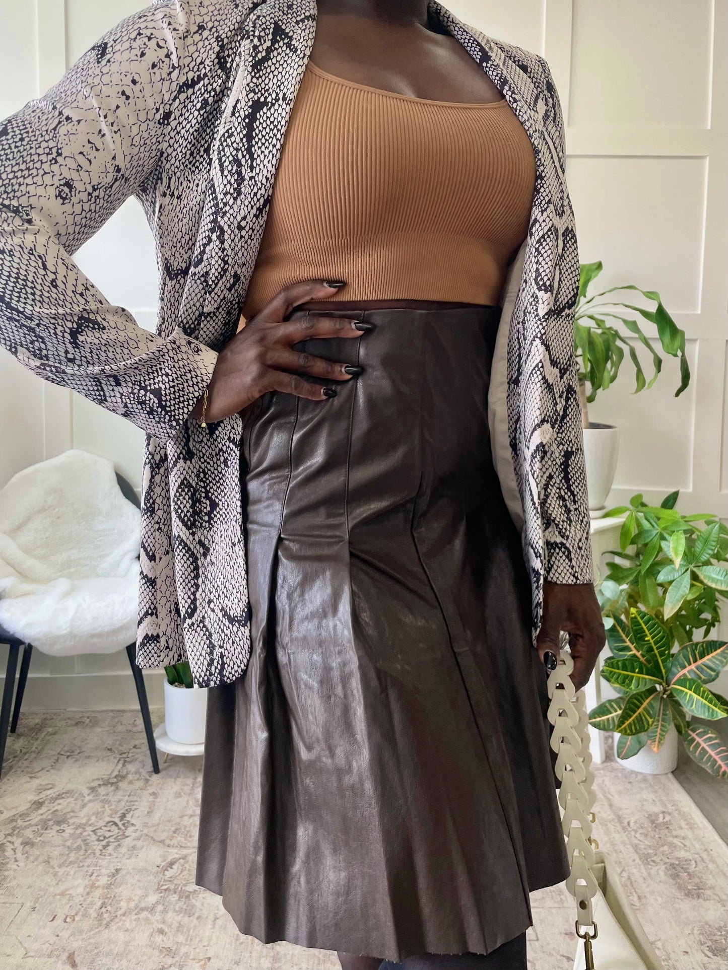 Cocochella Faux Leather Skirt - 21 Kouture