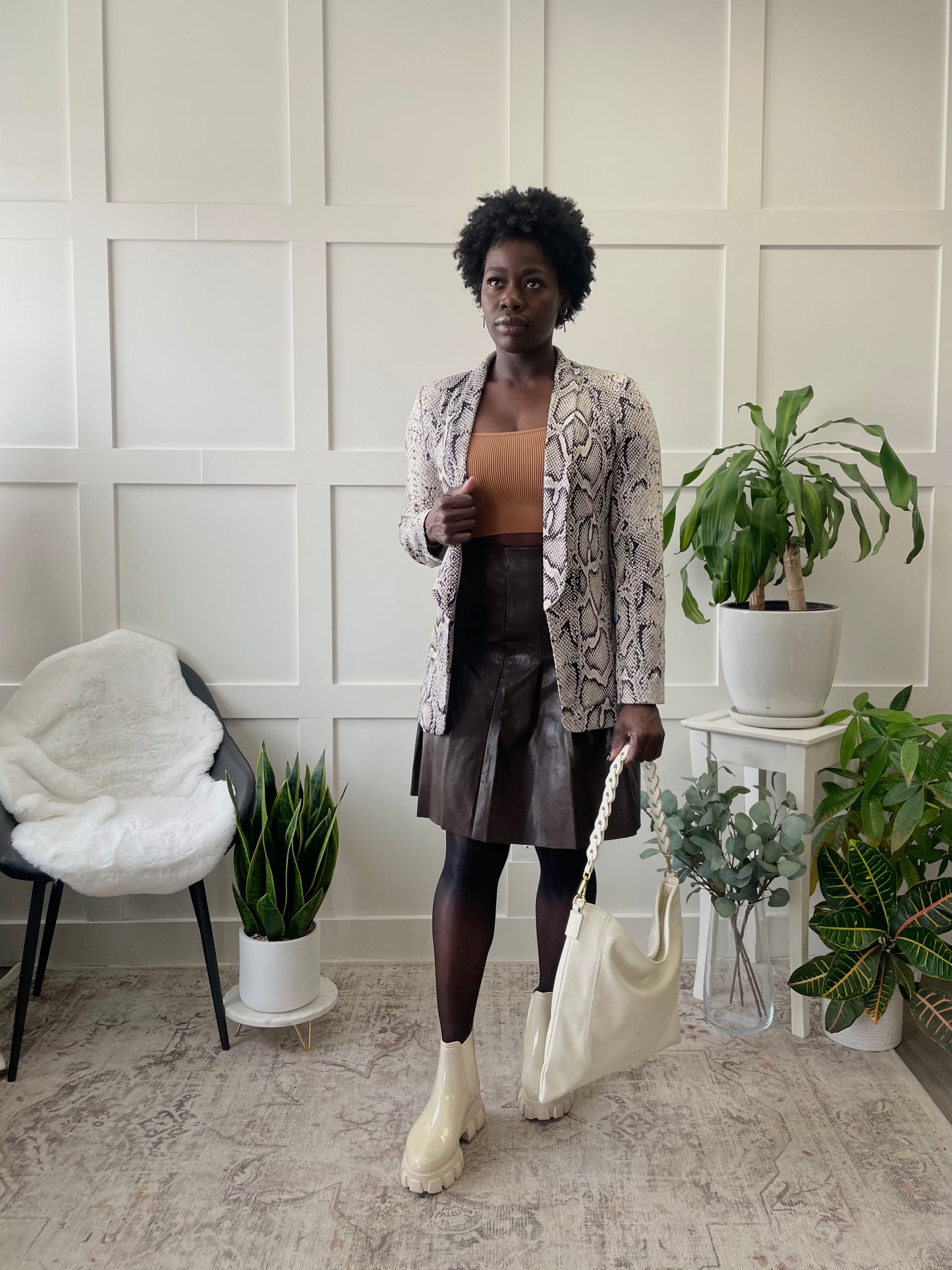 Cocochella Faux Leather Skirt - 21 Kouture