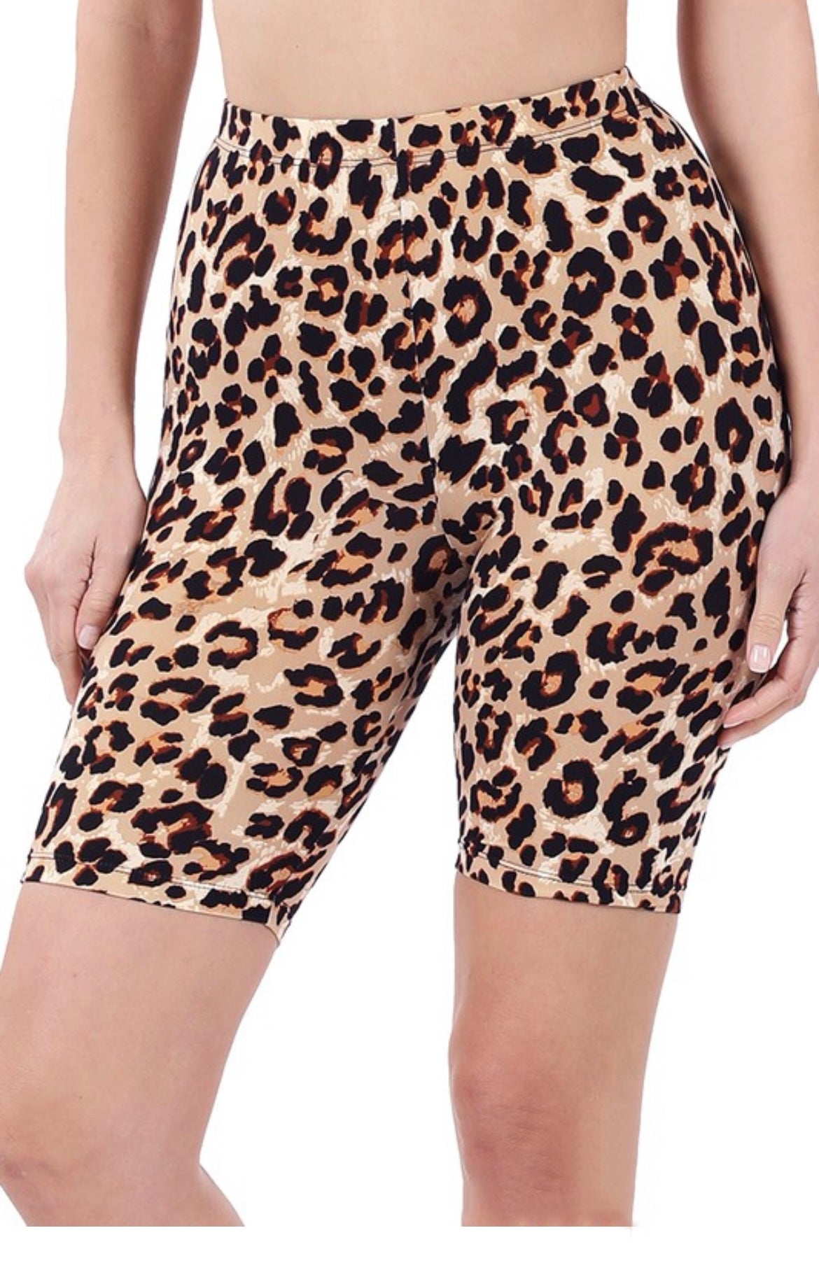 Leopard Print Biker Shorts - SHOP SIS