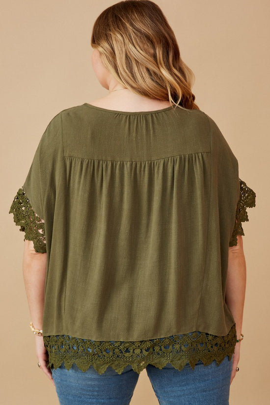 Evergreen Crochet Tassle Top