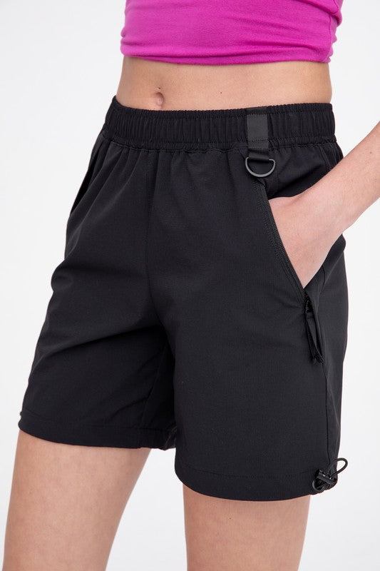 High-Waisted Utility Hiking Shorts