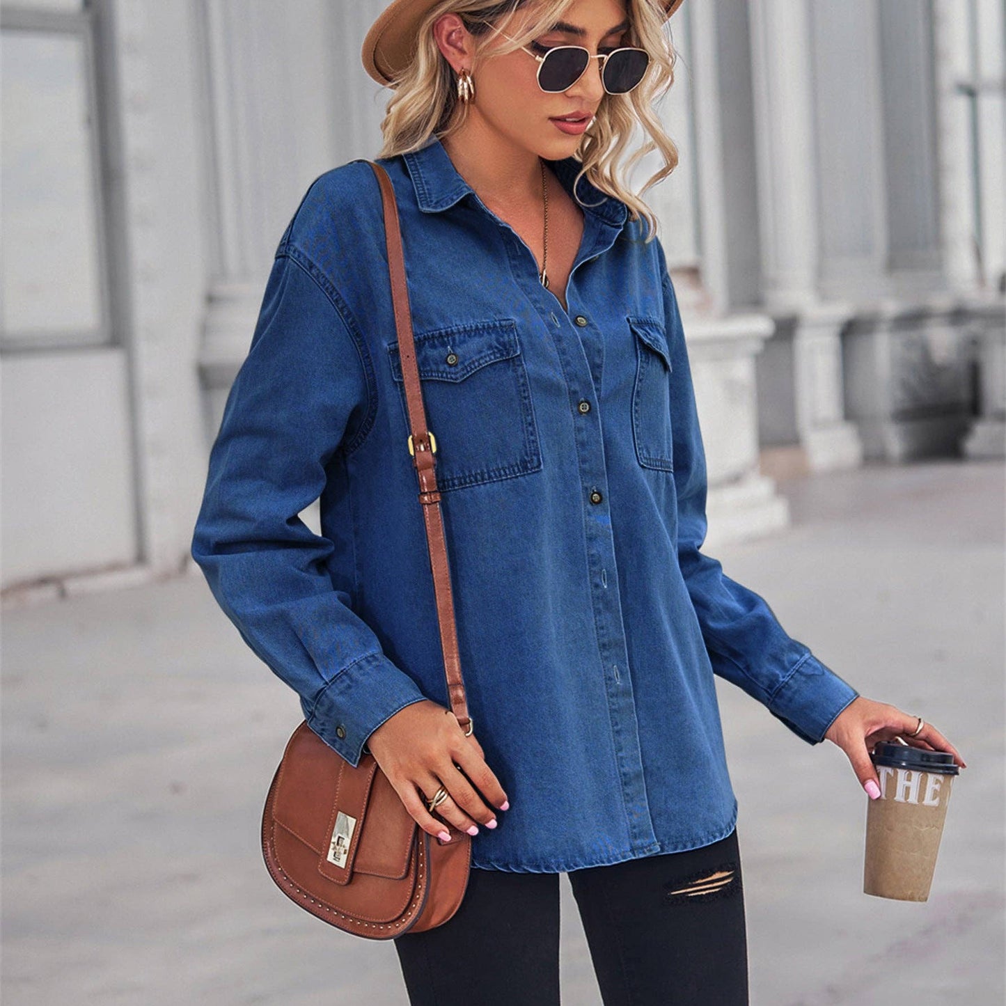 Denim Button Down Shirt