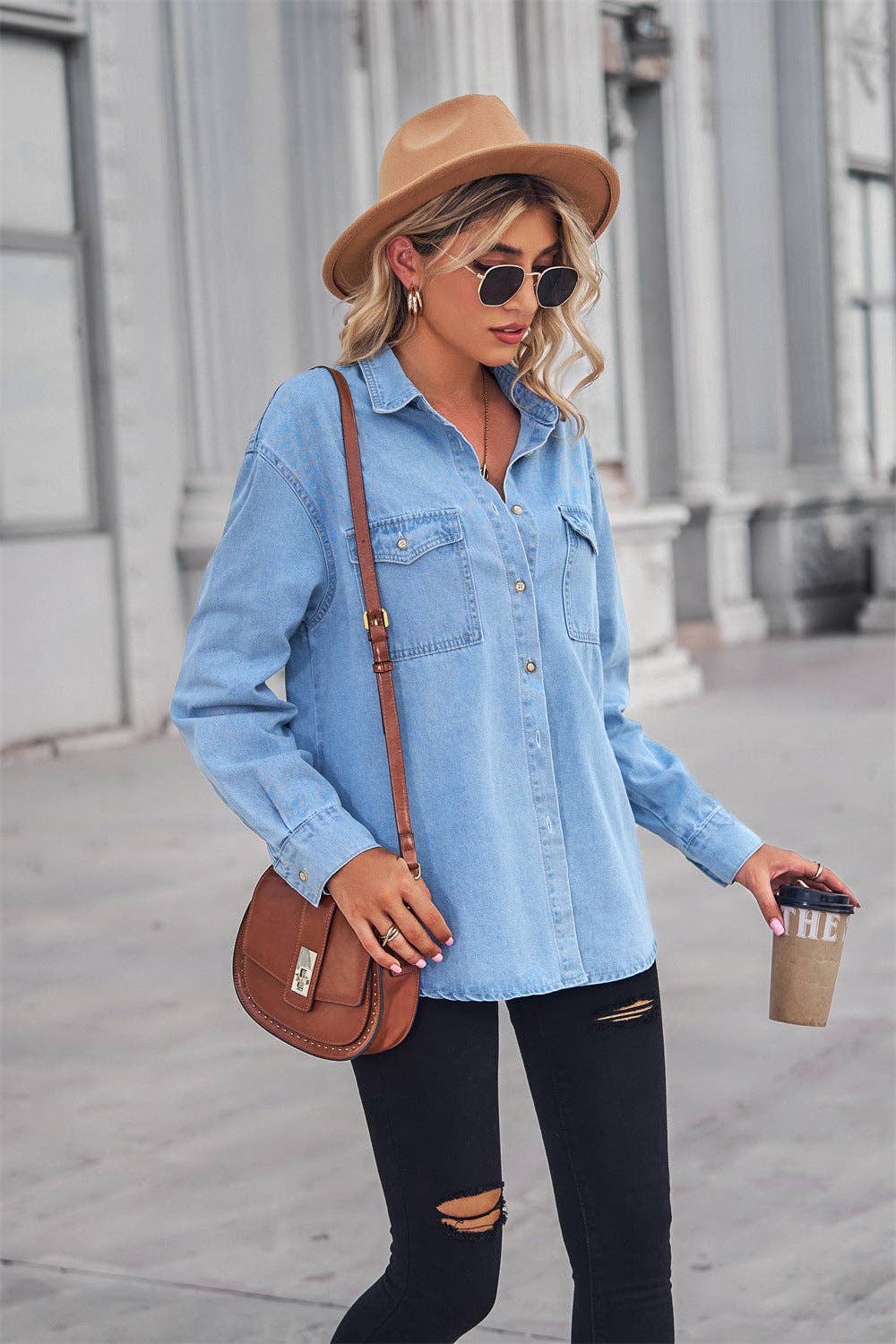 Denim Button Down Shirt