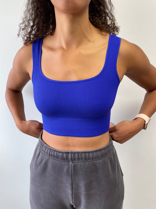 Ribbed square neck tank top - SHOP SIS