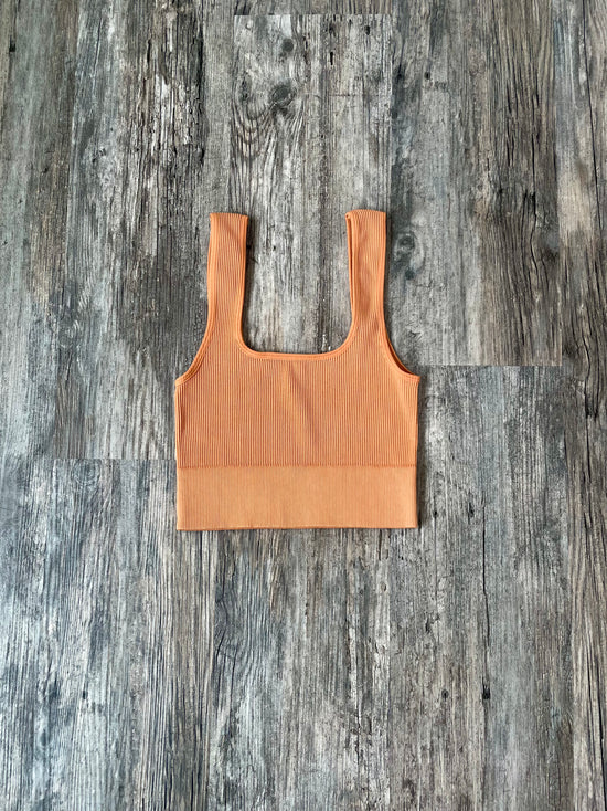 Ribbed square neck tank top - SHOP SIS